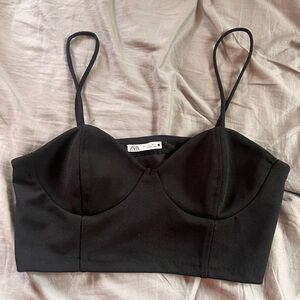 Black Zara Bustier Tank